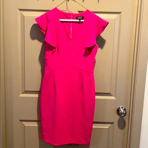 Dkny hot pink dress Clearance